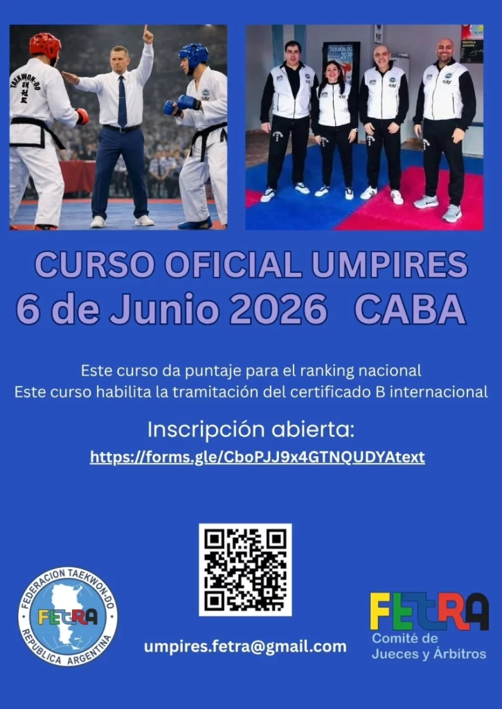 Curso Oficial Umpire CABA TKD - IATI 2026